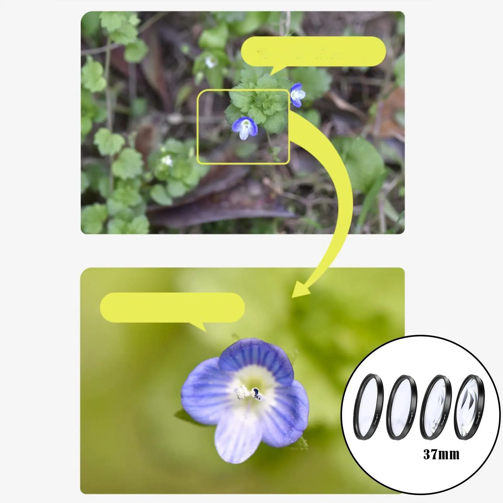 Kit de filtros de cierre + 1 +2 +4 +10 Juego de lentes para cámaras digitales 67 mm