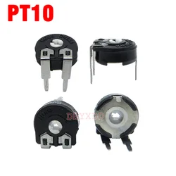 5pcs Potentiometer PT10-1K 2K 5K 10K 50K Horizontal Arrow Hole Potentiometer