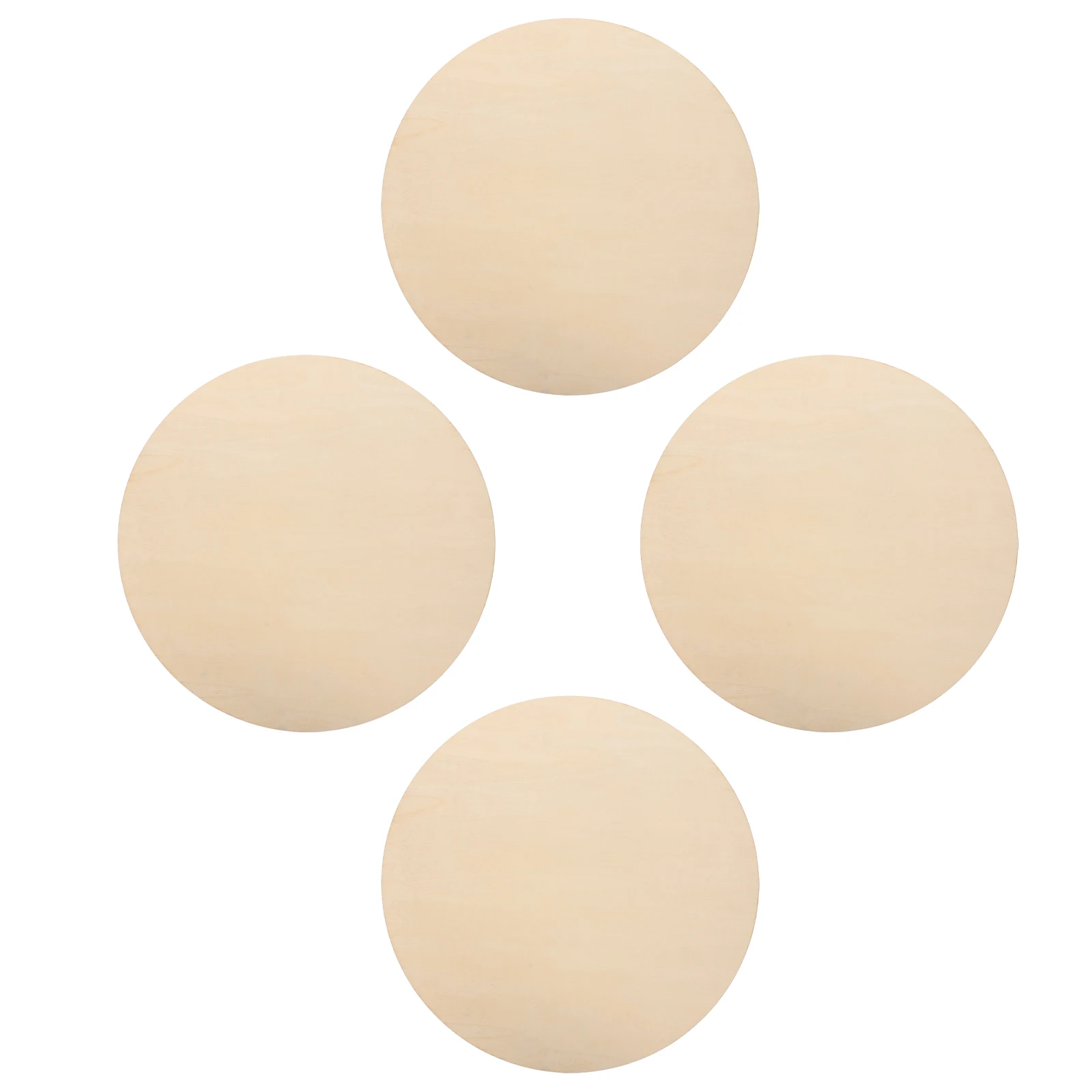 

4 Pcs Wood Blanks Round Wooden Discs Unfinished Slices Blackboard Door Sign Craft DIY Painting Board Home Decor Display Notice