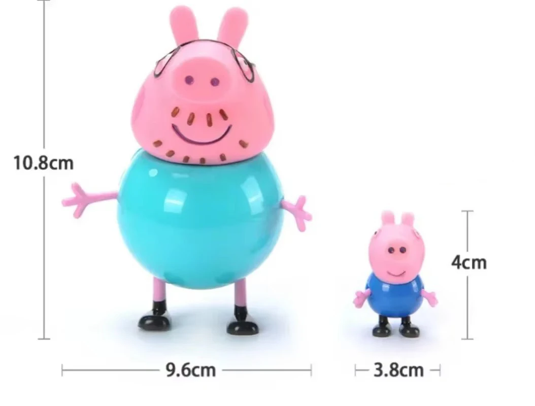 4Pcs/Set Pepa Pig Toy Action Figure George Model Dolls Toys Pig Mom Dad Anime Party Toys Children's Holiday Decoration Toy Gift