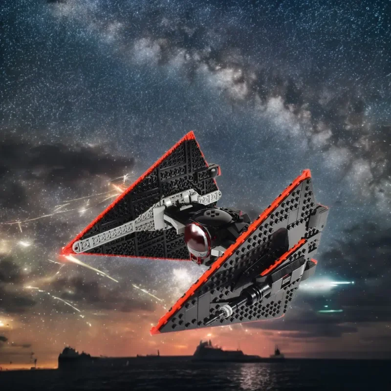 

823 шт., звездная битва, фирменный заказ, Javelin Starfighter, строительные блоки, игрушка для детей, подарок на день рождения, Рождество, повышение творчества