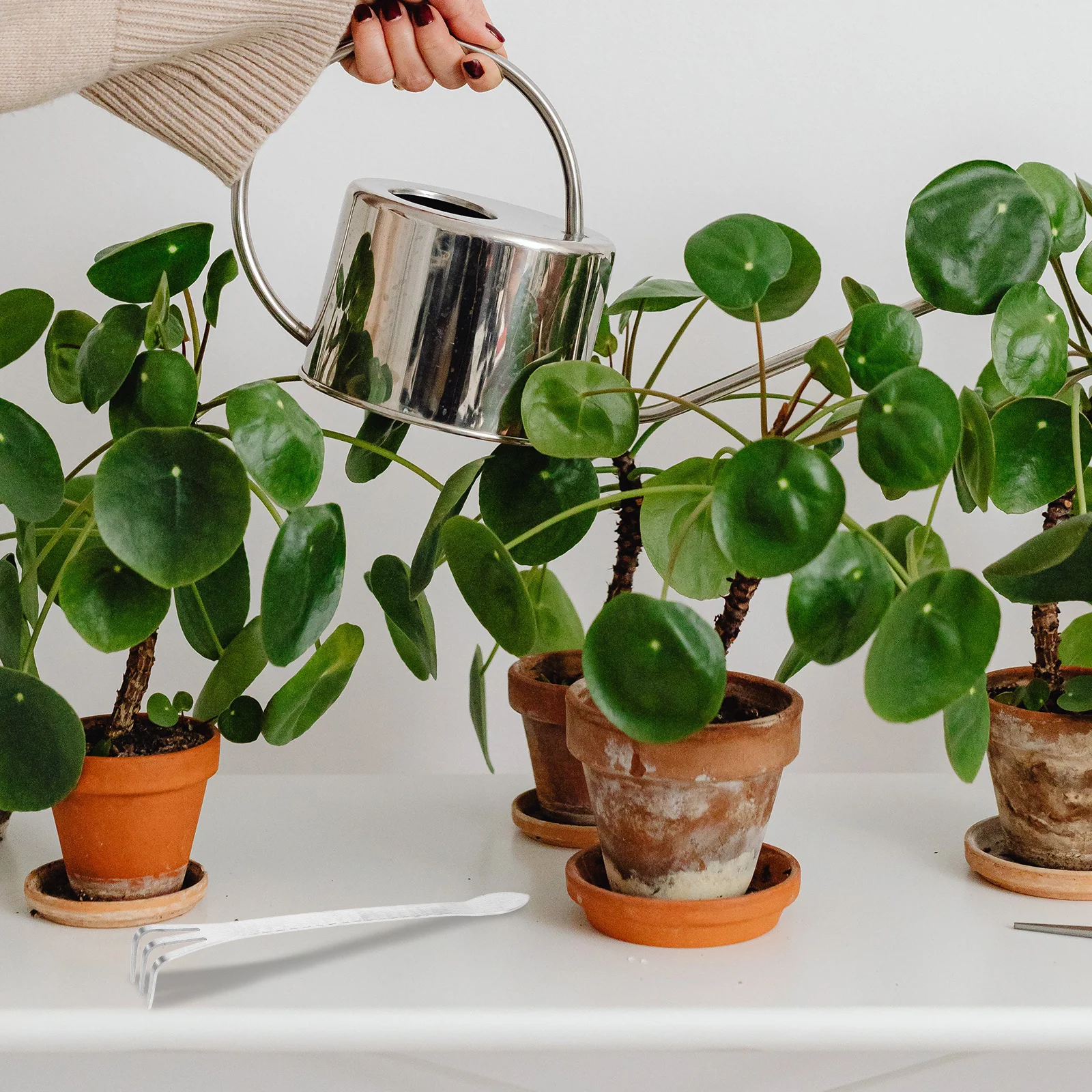 الفولاذ المقاوم للصدأ 3-الشق اليد أشعل النار المزارع لحديقة التربة تخفيف إزالة الاعشاب بونساي الجذر أداة حديقة صغيرة إزالة الأعشاب الضارة أشعل النار