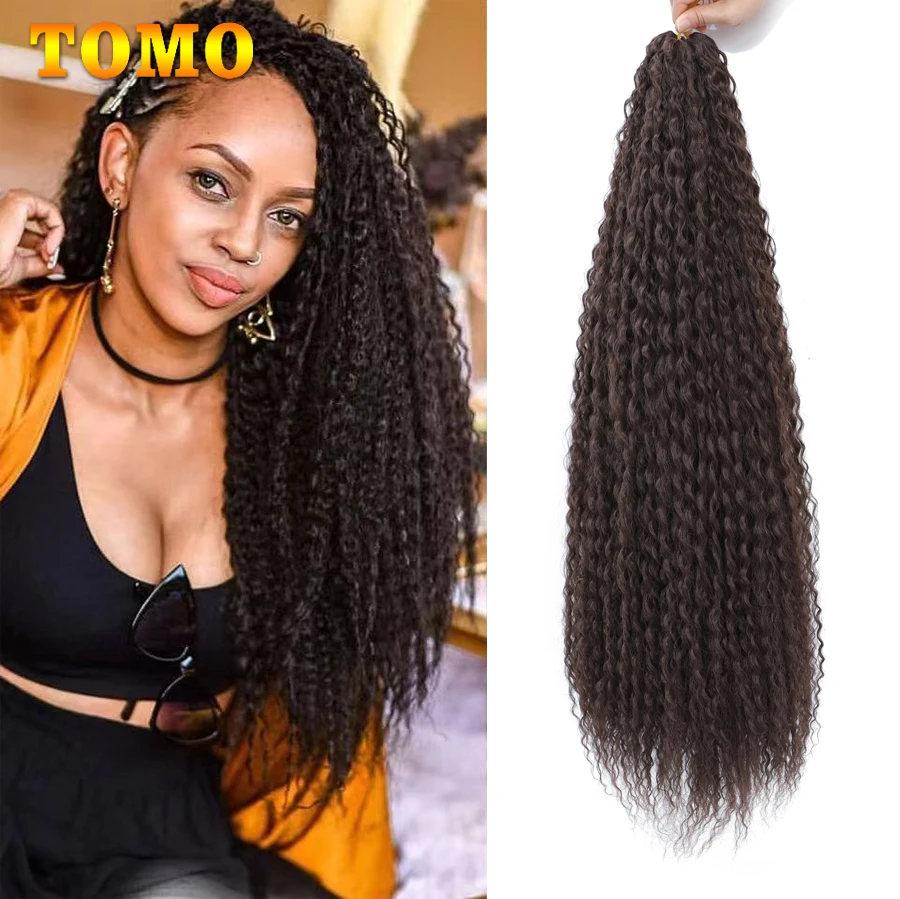 

TOMO Ariel Curl Deep wave Twist Crochet Hair Afo Kinky Curly Synthetic Braids 30Inch Ombre Water Wave Braiding Hair Extensions