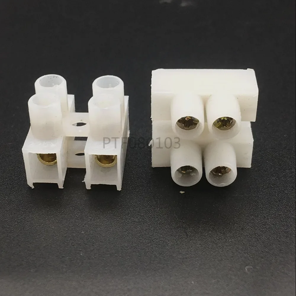 100pcs/Batch 10A-2P Bit 250V High Voltage Zinc Alloy Linker Push Transparent White Terminal of Fast Wire and Cable Connector