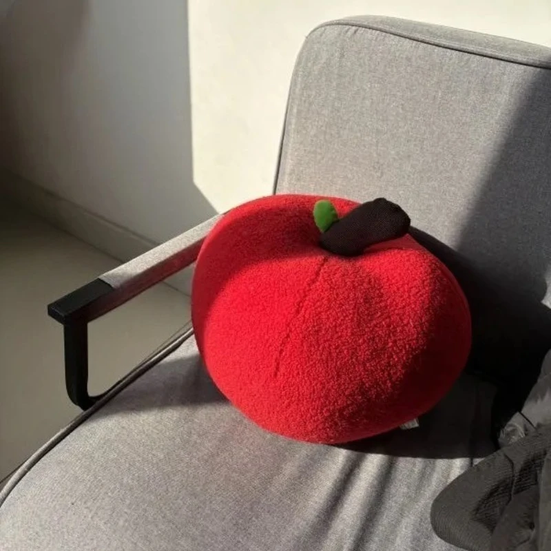 28/38cm Christmas Stuffed Soft Fruit Plush Toy Red Apple Pillow Sofa Cute Pillow Doll Stuffed Plush Plants Xmas Birthday Gift