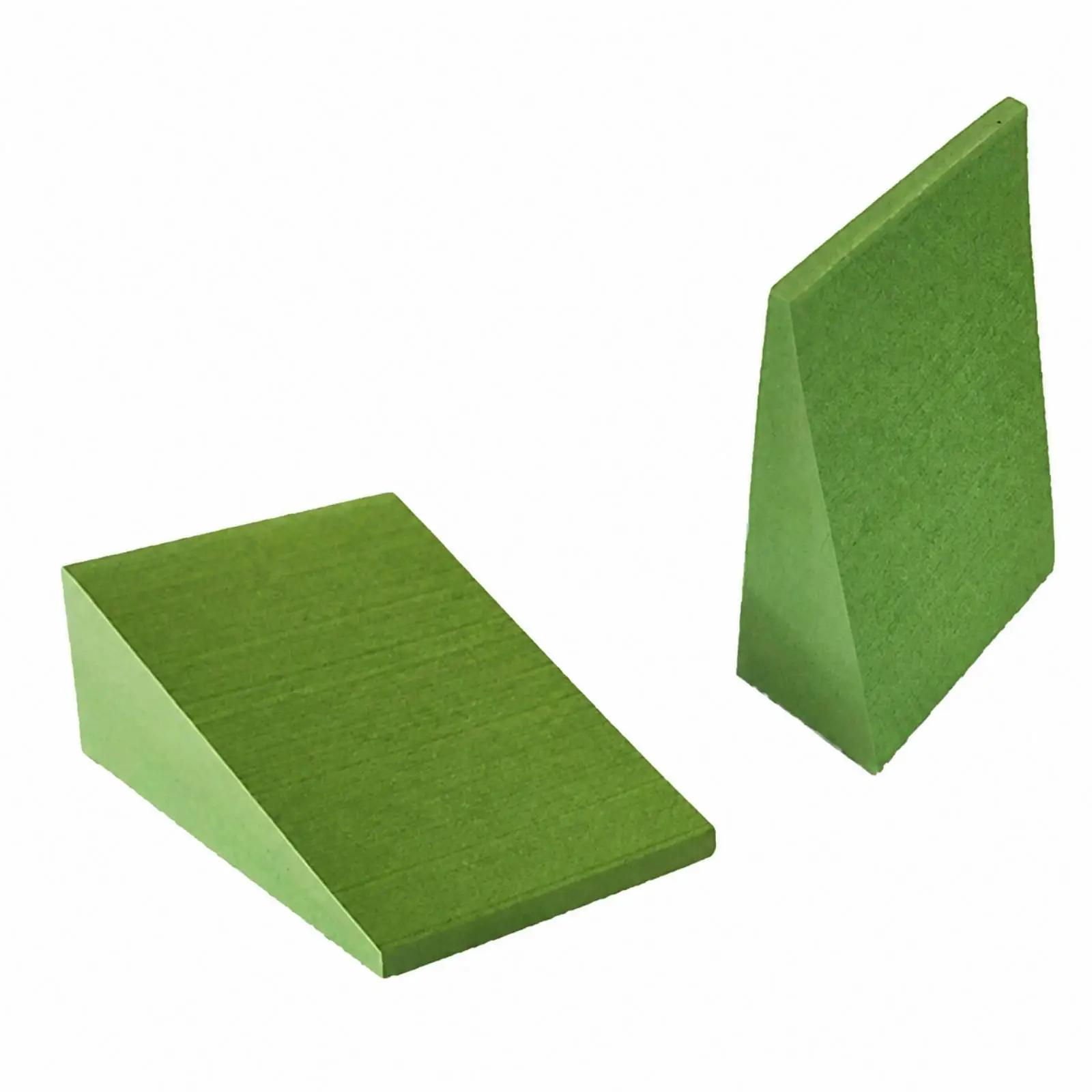 6xNon-Slip Foam Stretching Wedge | Sloped Triangular Profile, Stable Foot Support, Calf Stretch Block, for Home Gym Grn