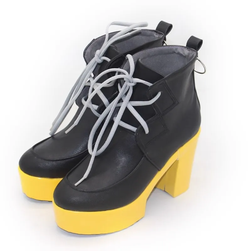 أحذية Game Orphie التأثيرية للنساء للجنسين، أحذية عالية من جلد البولي يوريثان لحفلات الهالوين وأعياد الميلاد #3