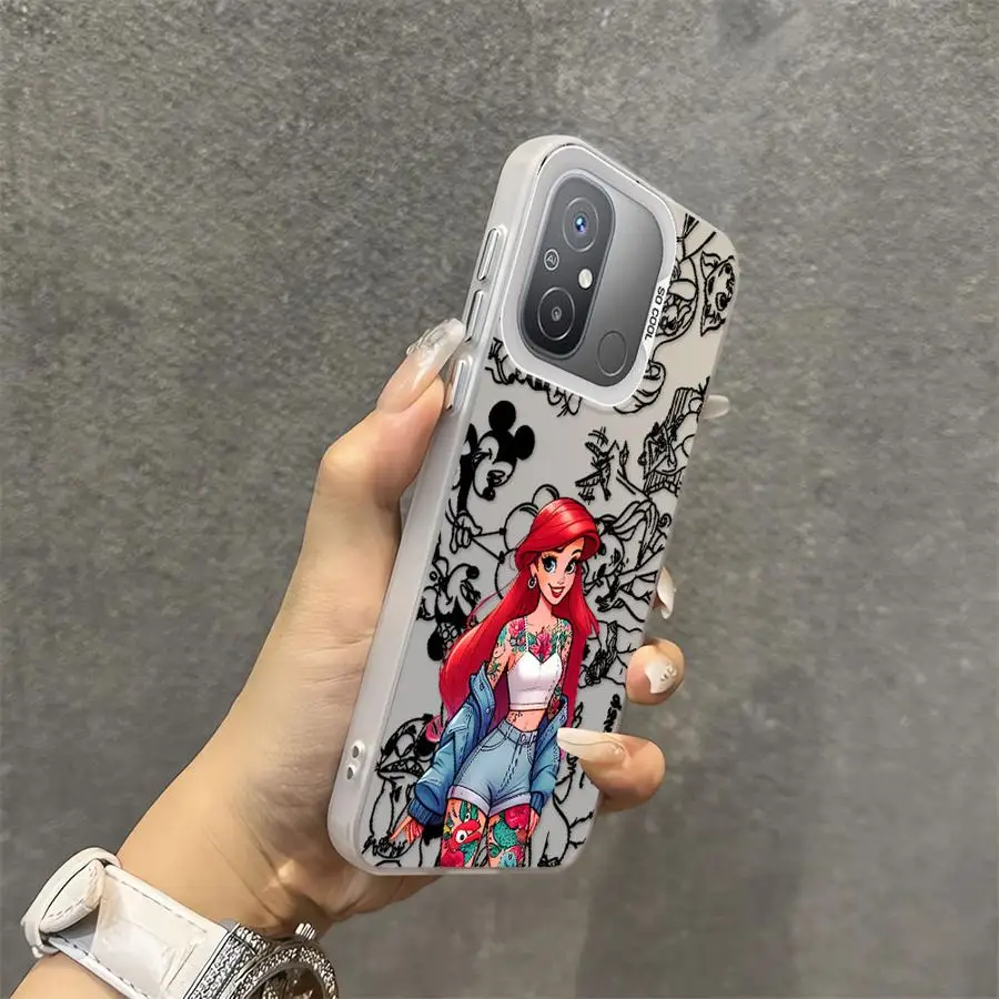 حافظة لهاتف Xiaomi Redmi 13C 12C A1 A3 A2 Plus A4 14C 13 12 A3x Disney Ariel Princess