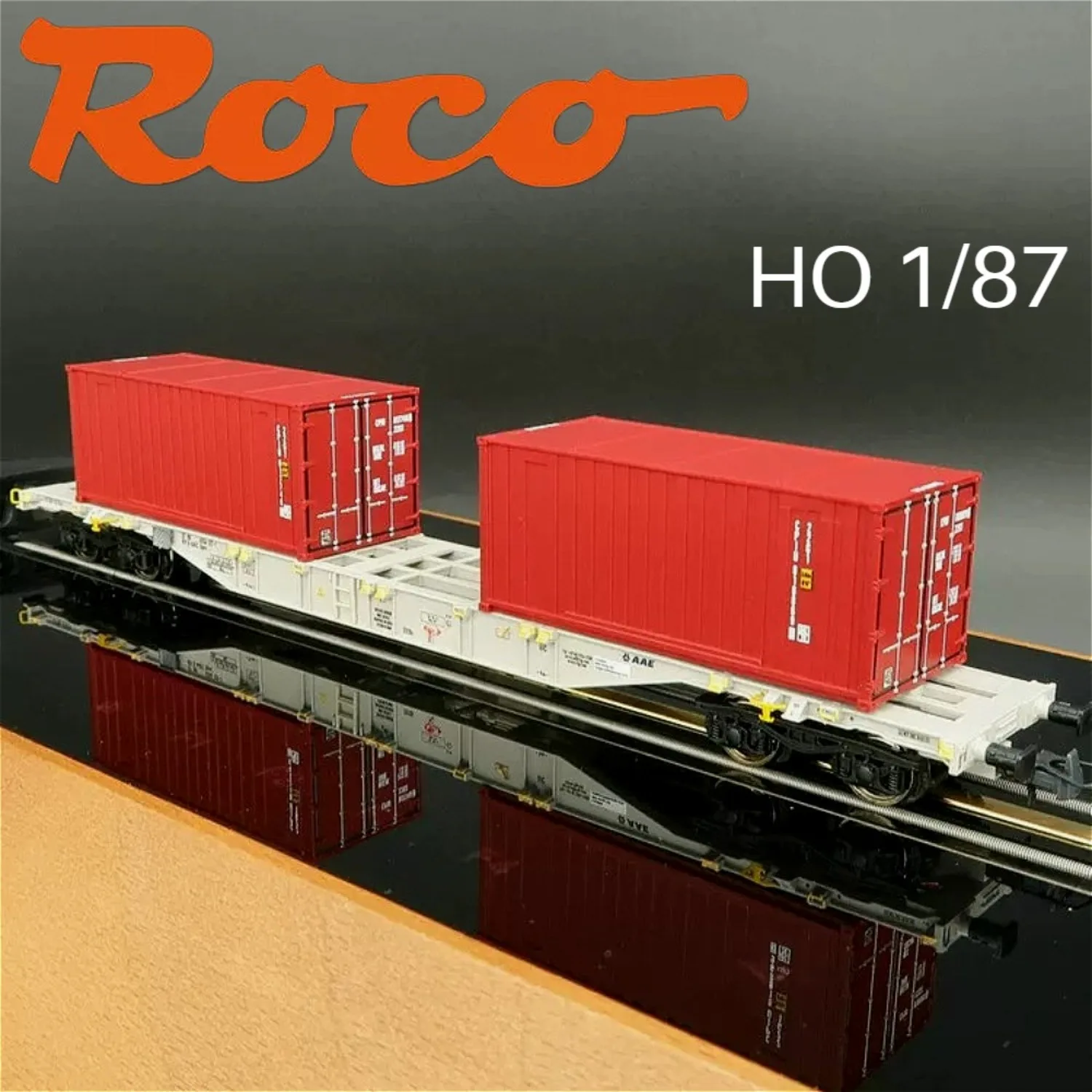

ROCO HO Type 1/87 Train Model Sgns Type Container Flatbed Freight Car 77345 Model Car Sand Table Decoration Scene