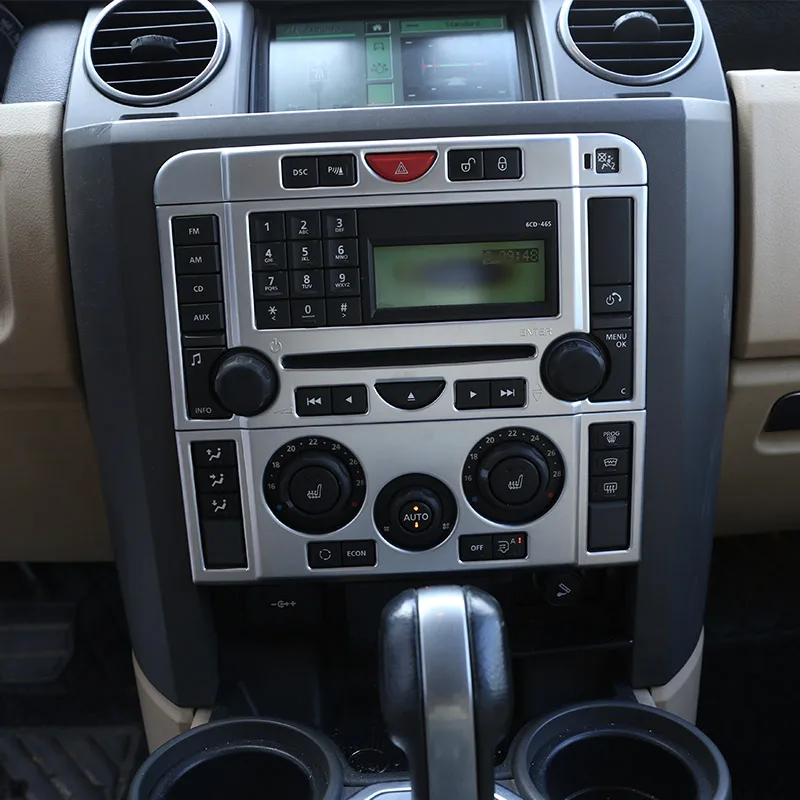 For Land Rover Discovery 3 LR3 2004-2009 car interior decoration frame cover sticker interior decoration accessories ABS silver
