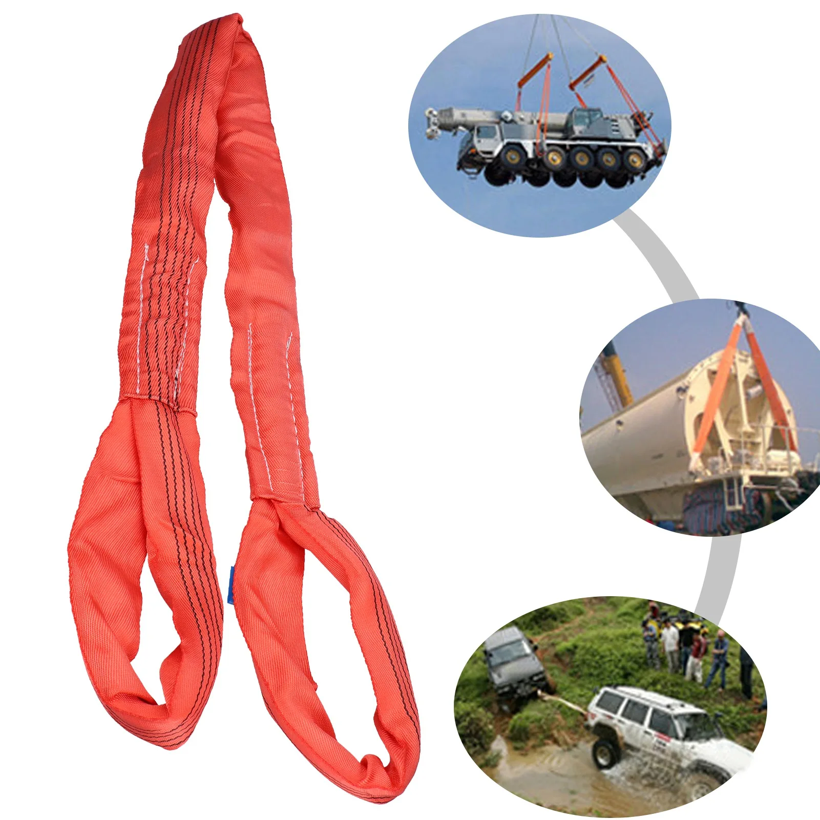 

Строп для подъема грузов, мягкий текстильный строп 5Т, ПЭС-строп шириной 90 мм, аксессуар для транспортировки и подъема грузов