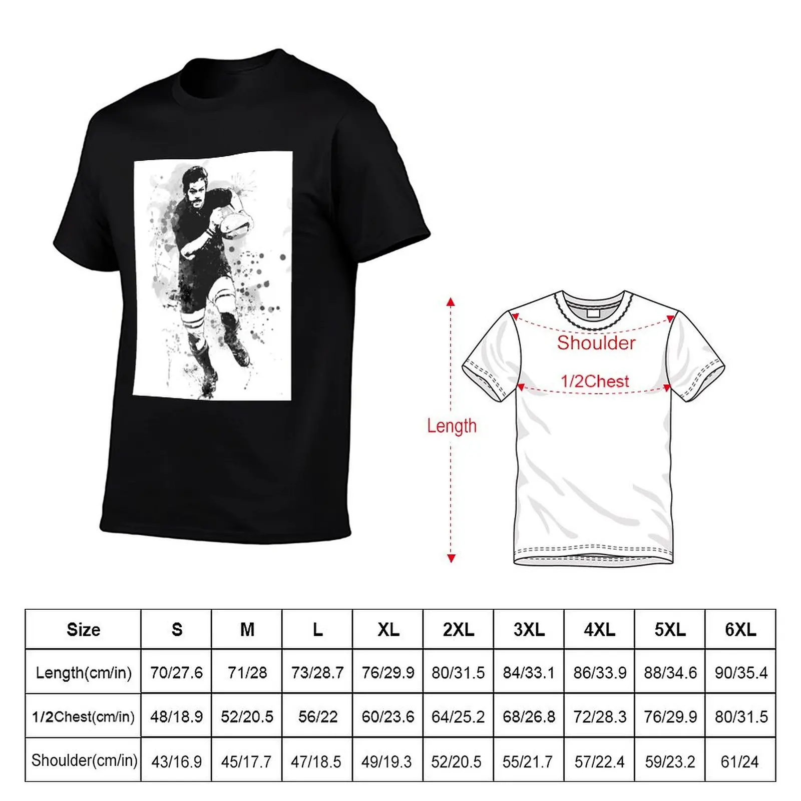 Rugby Player T-Shirt oversized plus sizes mens graphic t-shirts hip hop