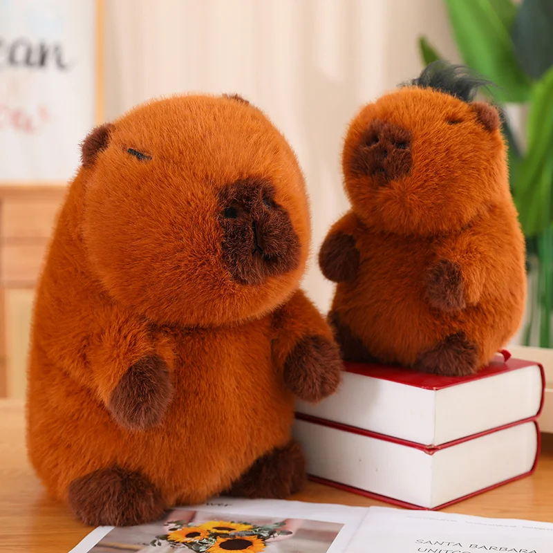 

25/35cm Fluffy Capybara Plush Doll Kawaii Capybara Stuffed Toy Simulation Stuffed Animals Kids Juguetes Birthday Gift Home Decor