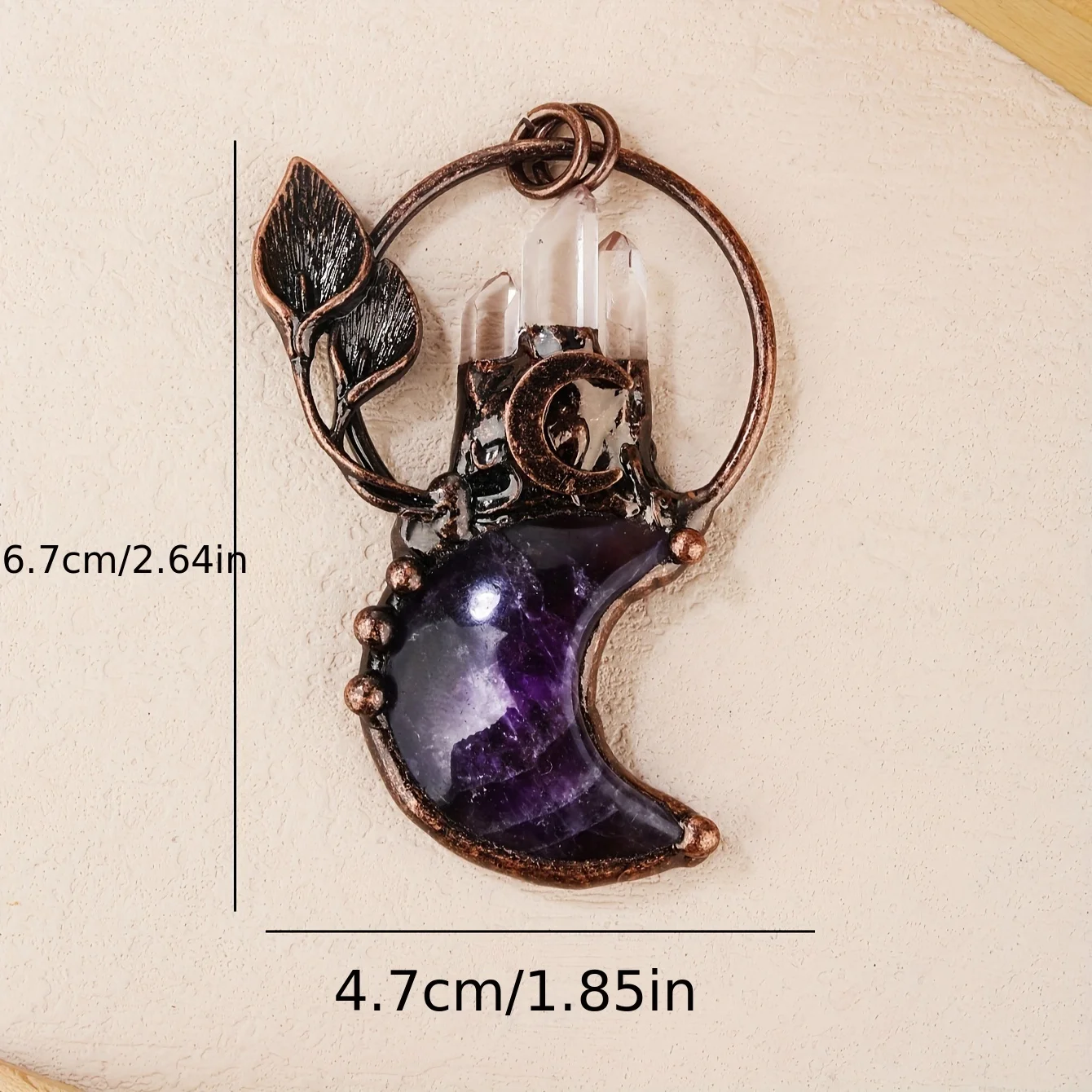 YEEVAA 1pc Moon Shape Pendant Vintage Style DIY Jewelry Making Accessories Halloween Decoration