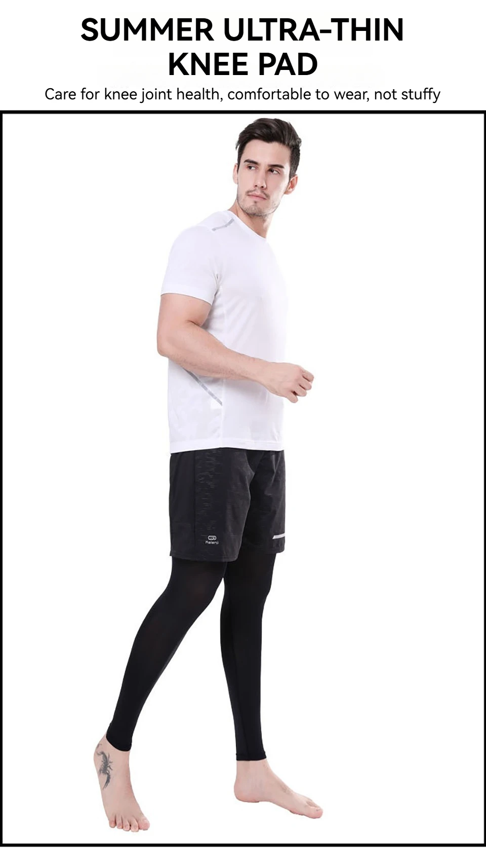GTUBIKE Neue Beinmanschetten Sommer Sonnenschutz Kühlende Laufbeinbezüge Sport Radfahren Elastische Eisseide Basketball Wadenmanschette – Detail 7
