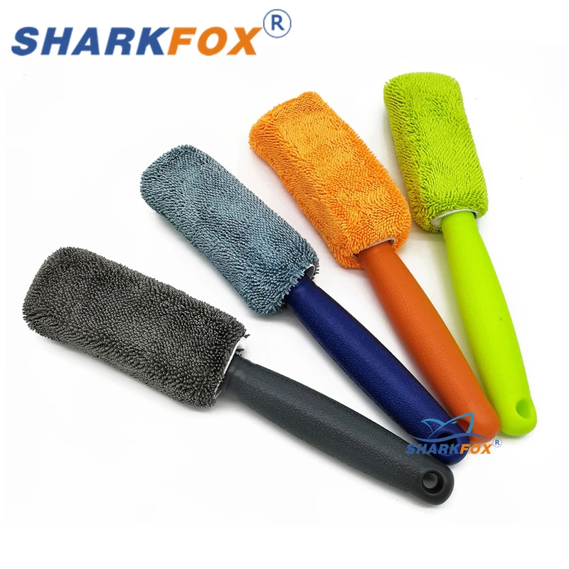 Car Wash Brush Microfiber Tire Scrubber Wheel Brush Trunk Dust Remover Detailing Clean Tool Car Cleaning Tools