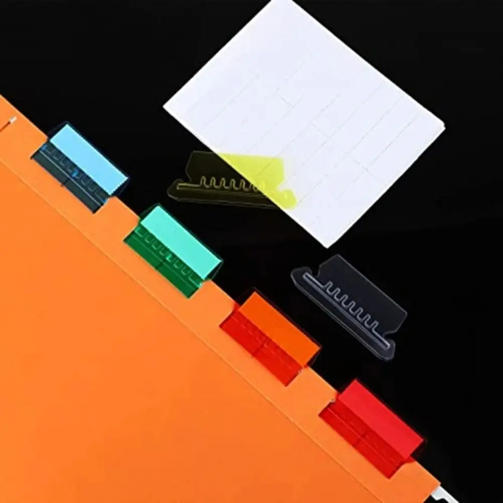 60/100Pcs PVC File Folder Tabs Quick Identification Distinguish Hanging Files Hanging File Folder Labels Multicolor