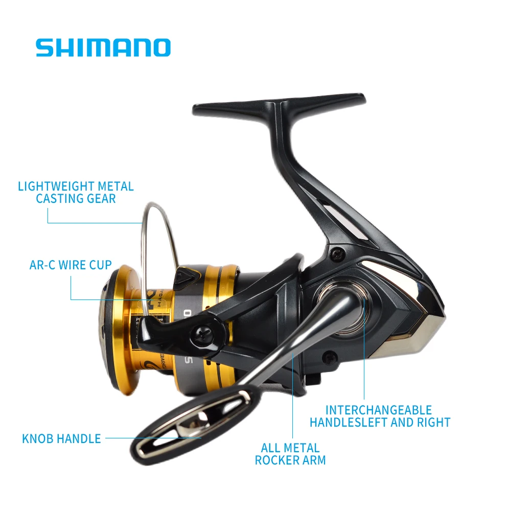 

Shimano Original 22SAHARA 1000 2500 C3000HG 4000XG C5000XG Spinning Fishing Reel 5BB Hagane Gear X-Ship Saltewater Fishing Reel