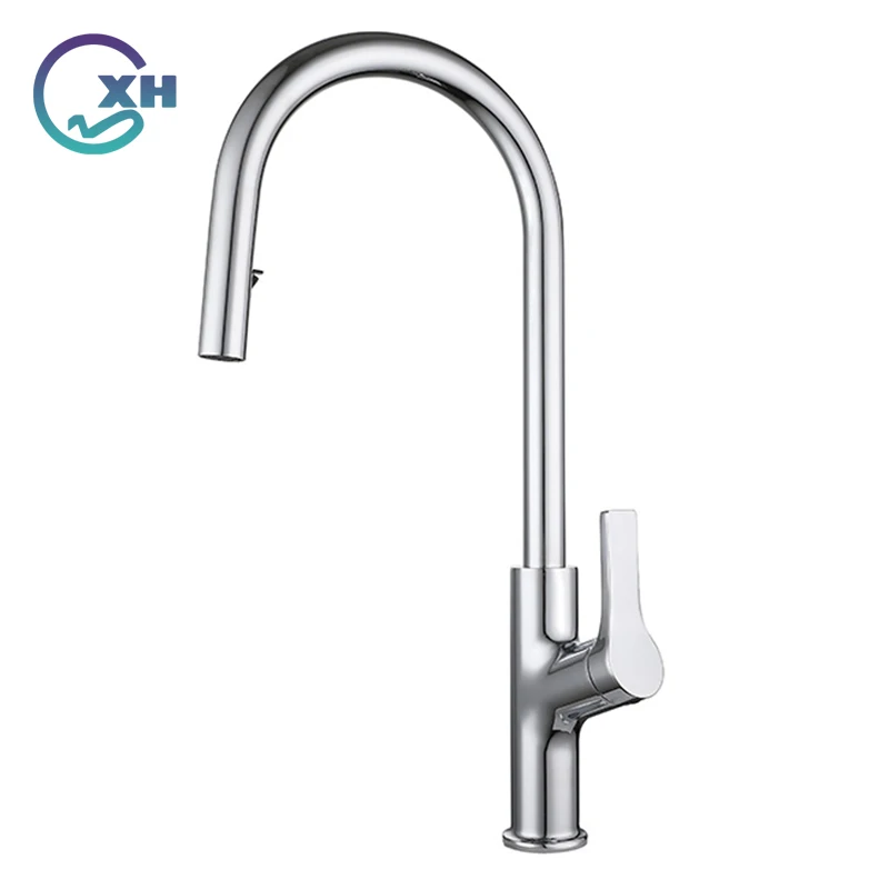 Modern Kitchen Faucet household Flow Kitchen Sink Faucets with Pull out Light luxury rotation Sprayer High for Flexible