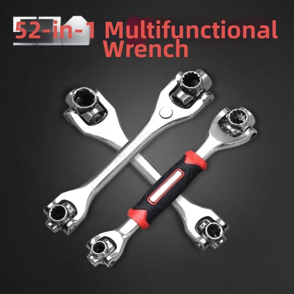 360° Rotating 52-in-1 Socket Wrench Spline Bolts Sleeve Hexagonal Universal Ratchet Hand Tools Rotation Socket