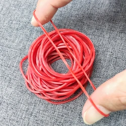300 Pcs Red 40mm Elastic Rubber Bands Stretchable Band Sturdy Rubber Elastics Bands Strong Rubber Ring School Stationery Supplie