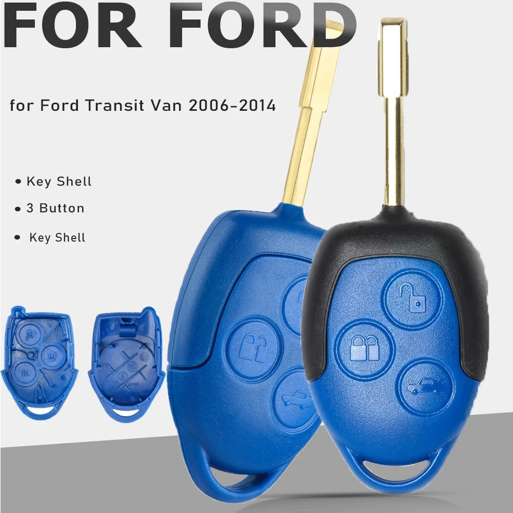

KEYECU 3-кнопочный сменный чехол для дистанционного ключа, брелок для Ford Transit Van 2006-2014 гг.