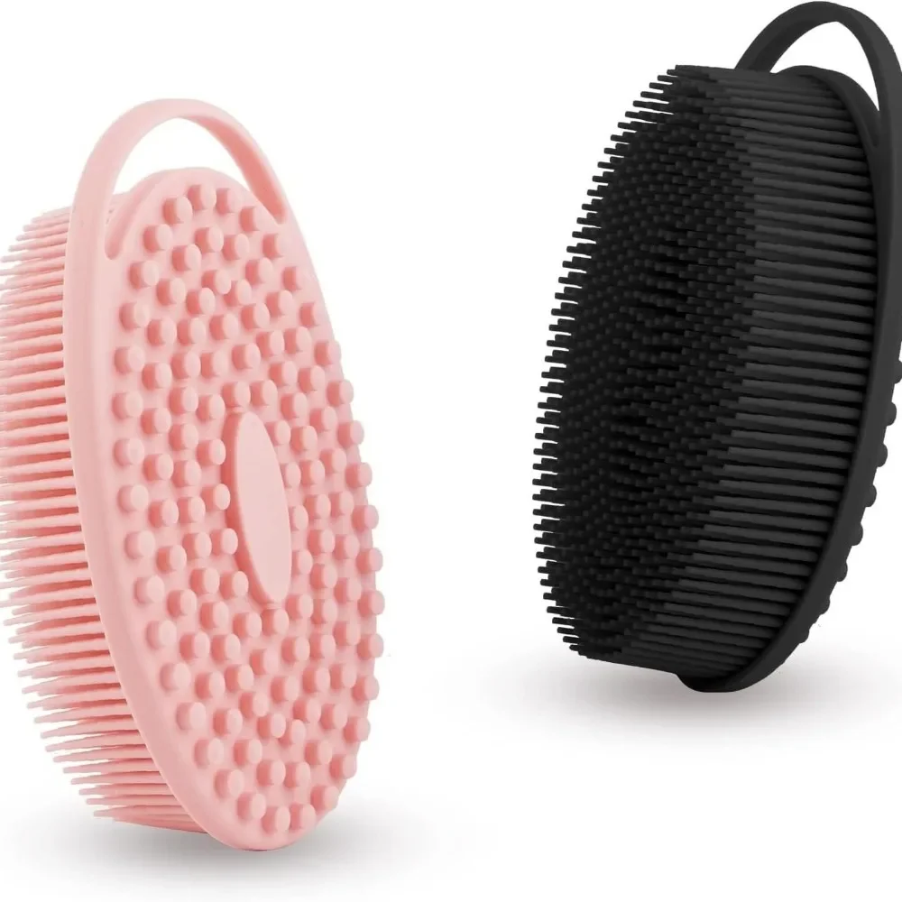 

1pc Silicone Body Scrubber Exfoliating Baby Shower Gentle SPA Massage Brush Cleanser for Body Wash Brush Back Scrubber Bath Tool