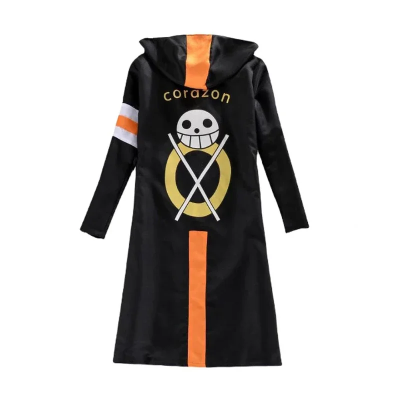 Anime Trafalgar D, Trafalgar D Long Cosplay Windbreaker para homens, Trafalgar Coat, Lei da Água, Traje de Halloween