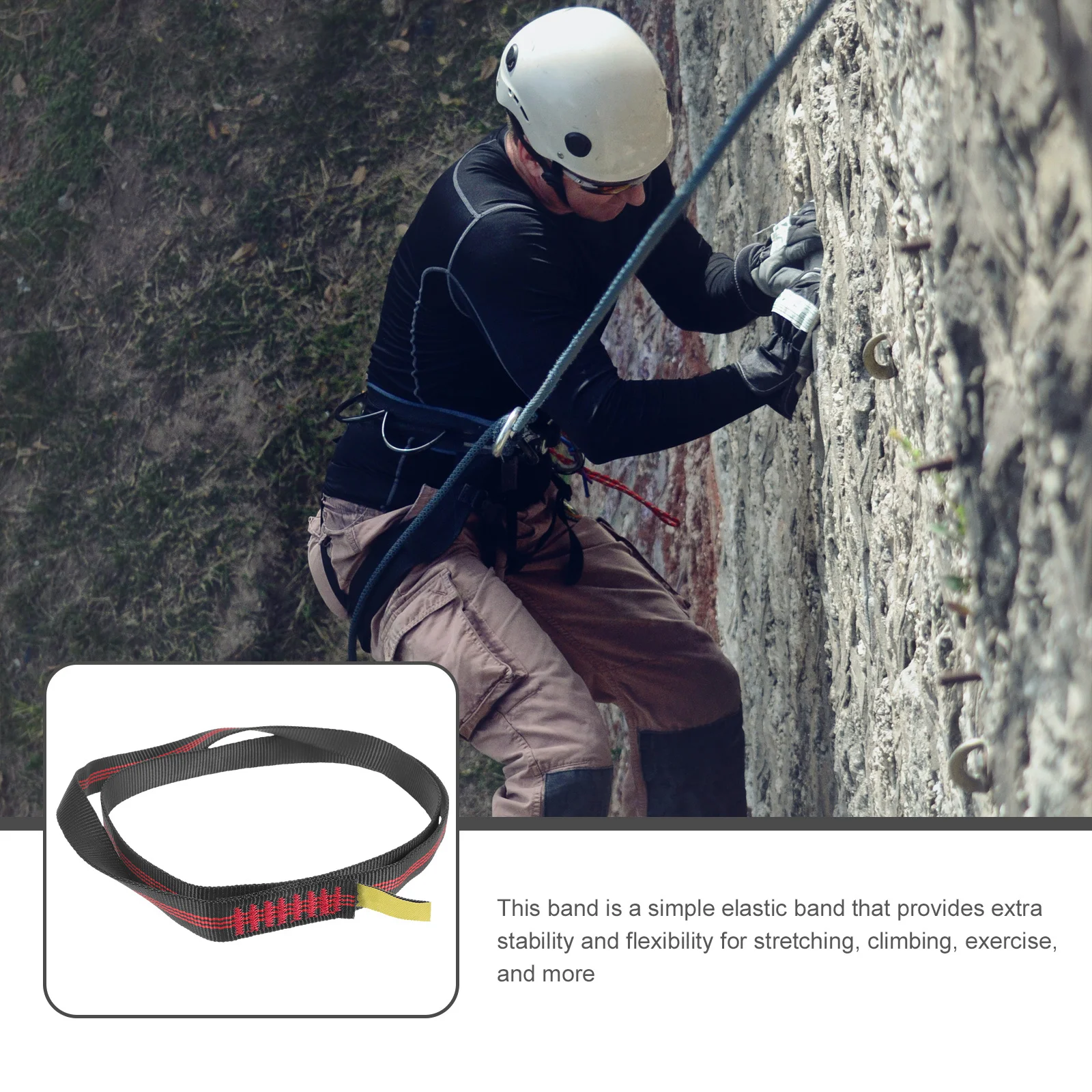

Professional Durable Rock Climbing Strap Outdoor Exercise Band Reusable Stretching Multi-Function Workout Accessory