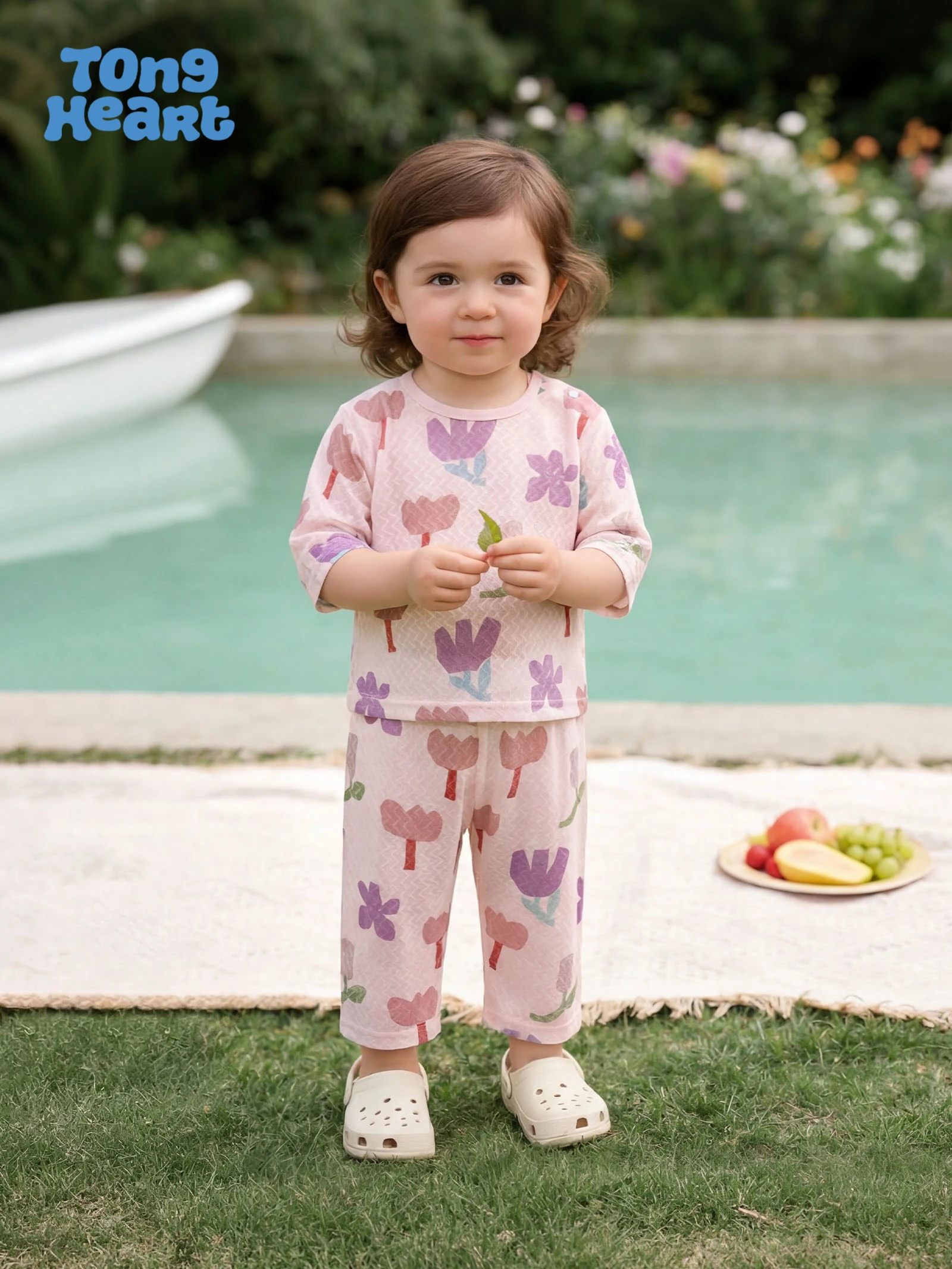 Baby Set Summer Lightweight Breathable 9-Inch Pants Infant Air Conditioning Clothing Children's Summer Wear