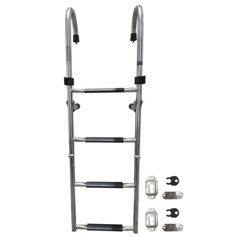 

Marine Grade 316 Stainless Steel Foldable Ladder Retractable Bendable Steps for Yacht Boat Marine Hardware Accessories