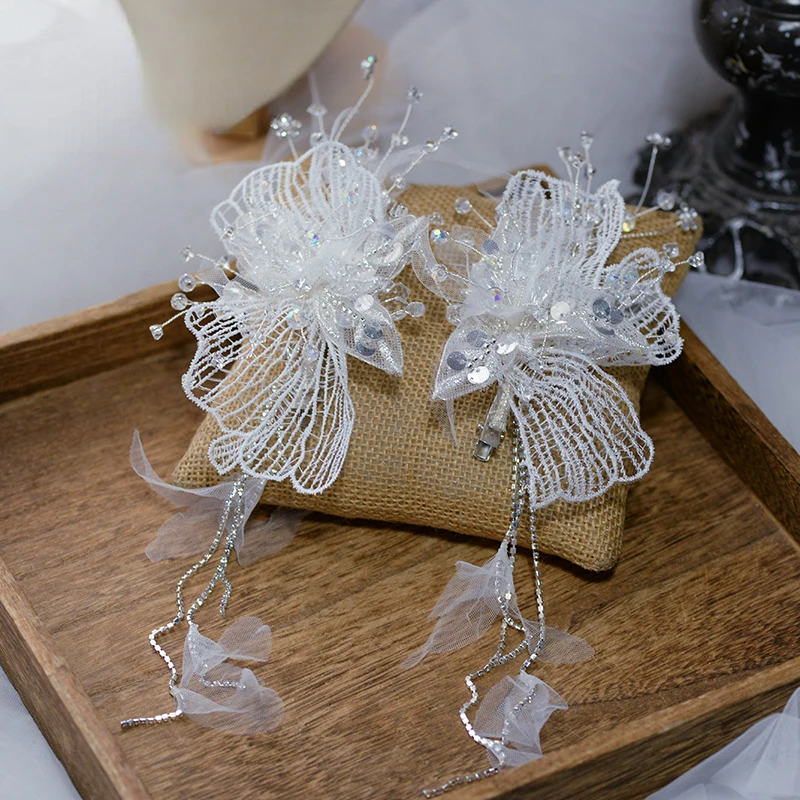 wedding styling pair hair clip accessories for the bride wedding hairpin headwear