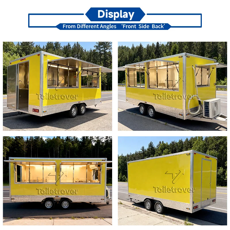 Custom Mobile Food Van Trailer Churro Food Truck Pizza Concession Food Trailer with Full Kitchen Equipment Hodog Hamburger