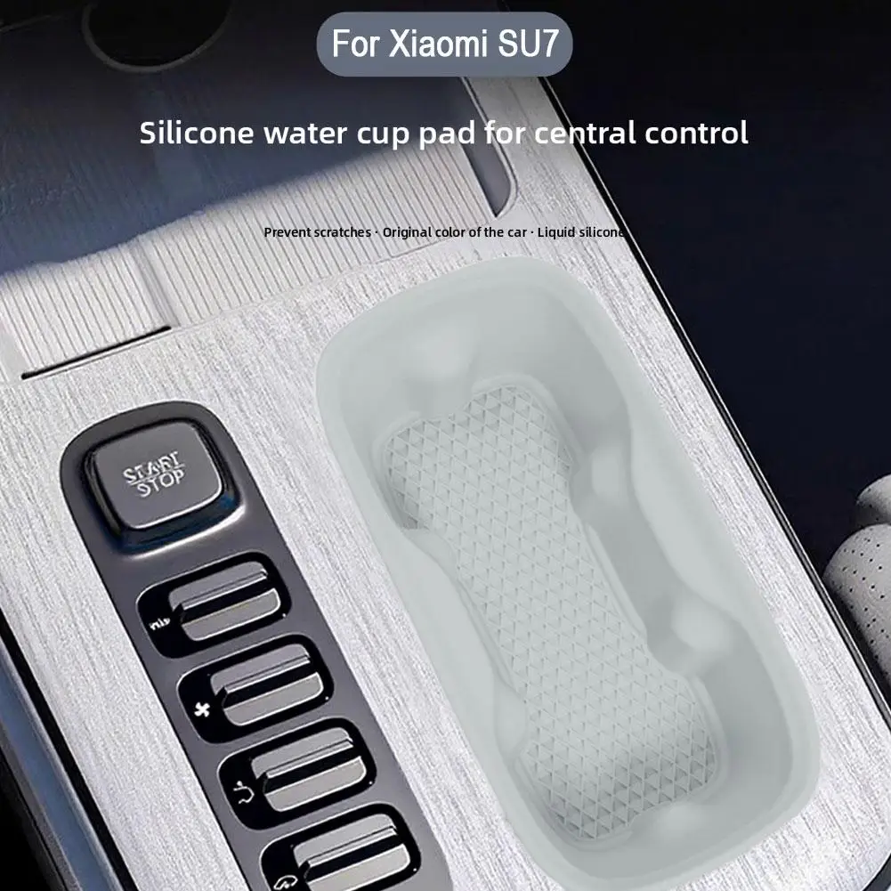 

Car Center Console Cup Holder for Xiaomi SU7 Ultra 2024 2025, Waterproof Silicone Center Console Panel Cover Accessory E1J7