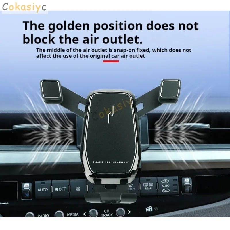 1Lot ABS Plastic For 2019-2023 Audi A6 C8 Special Car Phone Holder Fixed Bracket Stand Mobile Gravity Linkage