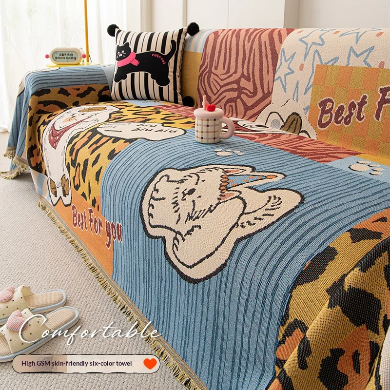 

Sofa cover, all season universal anti cat scratch cover cloth, living room with a full cover