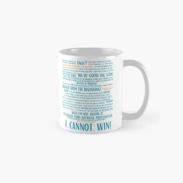 I Cannot Win Classic  Mug Printed Simple Coffee Photo Drinkware Tea Design Cup Handle Round Gifts Image Picture