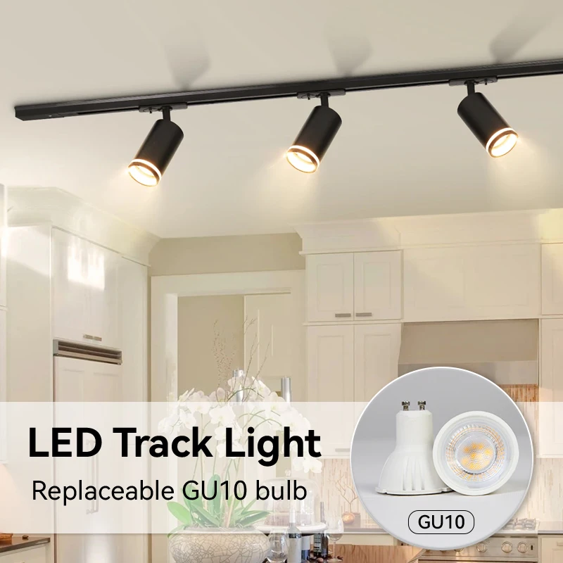 LED Track Lights GU10 Spot Led Ceiling Light Fixture for Clothing Store Shop Home Decro Spotlight Track Lighting Rail Ceil Lamp