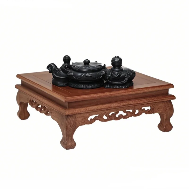 

Wooden Miniature Table Crafts Bonsai Plant Shelves Figurines Display Stand Vase Flower Pot Sorting Table Standing Flower Base