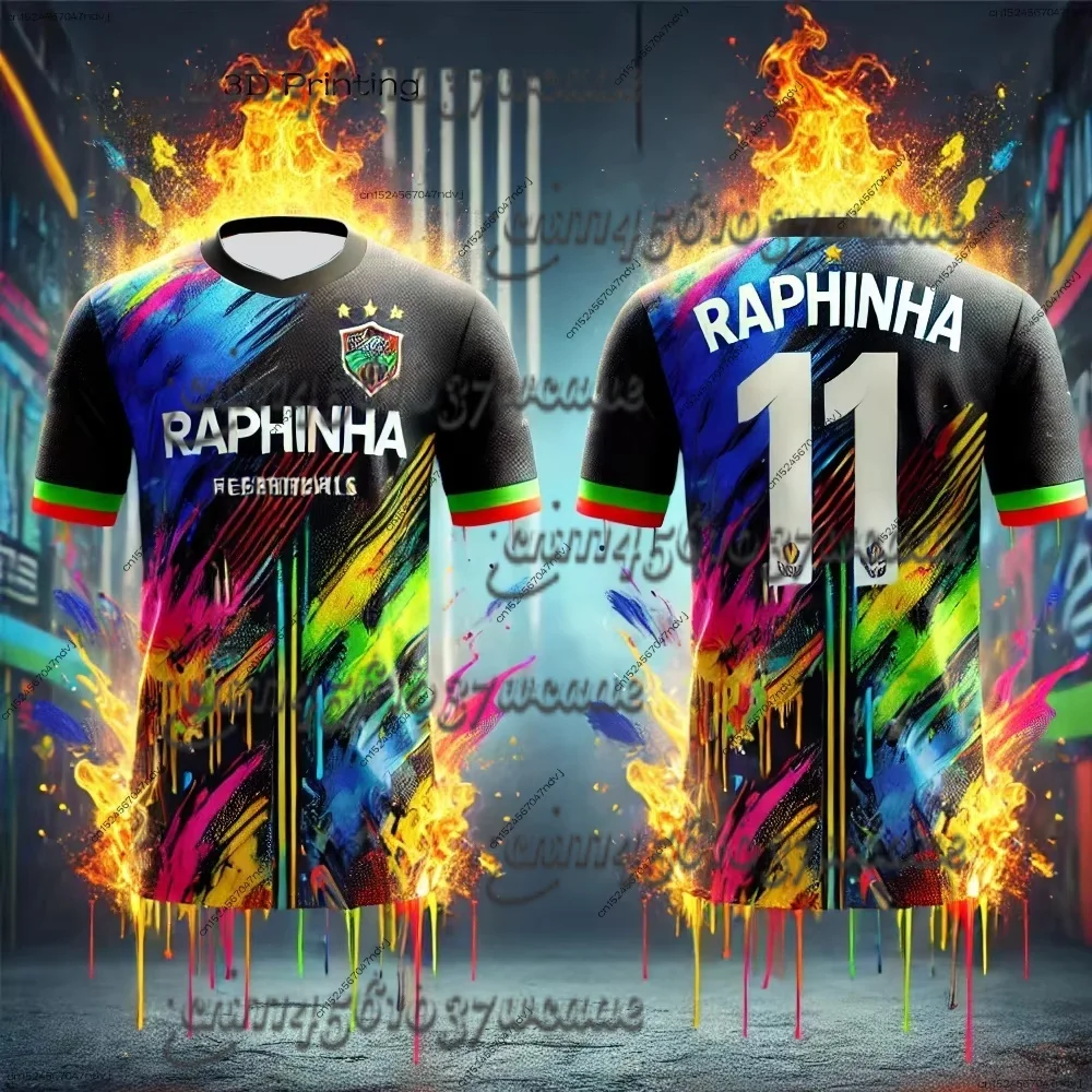 New Arrivals CHAT GPT Smart Design Jersey Spanish Football Raphinha Graffiti Street T-shirt Football Sports  Family Matching