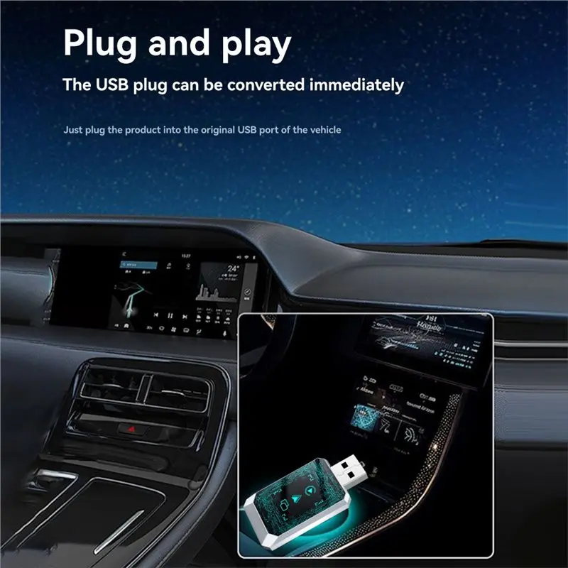 Wired Carplay Box 3 In 1 Wireless For Android Auto Smart Carplay To Wireless Plug Play USB Dongle Adapter