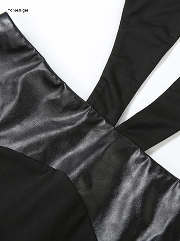 Yomesugar セクシーな中空アウト長袖マキシドレス女性ガウンエレガントな黒ディープ V ネックバックレスボディコンパーティードレスクラブウェア