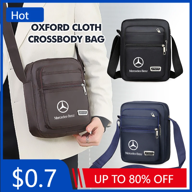 

Автомобильная наклейка, повседневная мужская сумка из ткани Оксфорд, парусиновая сумка через плечо для Mercedes Benz AMG A C E S G Class W201 W210 W108 W20