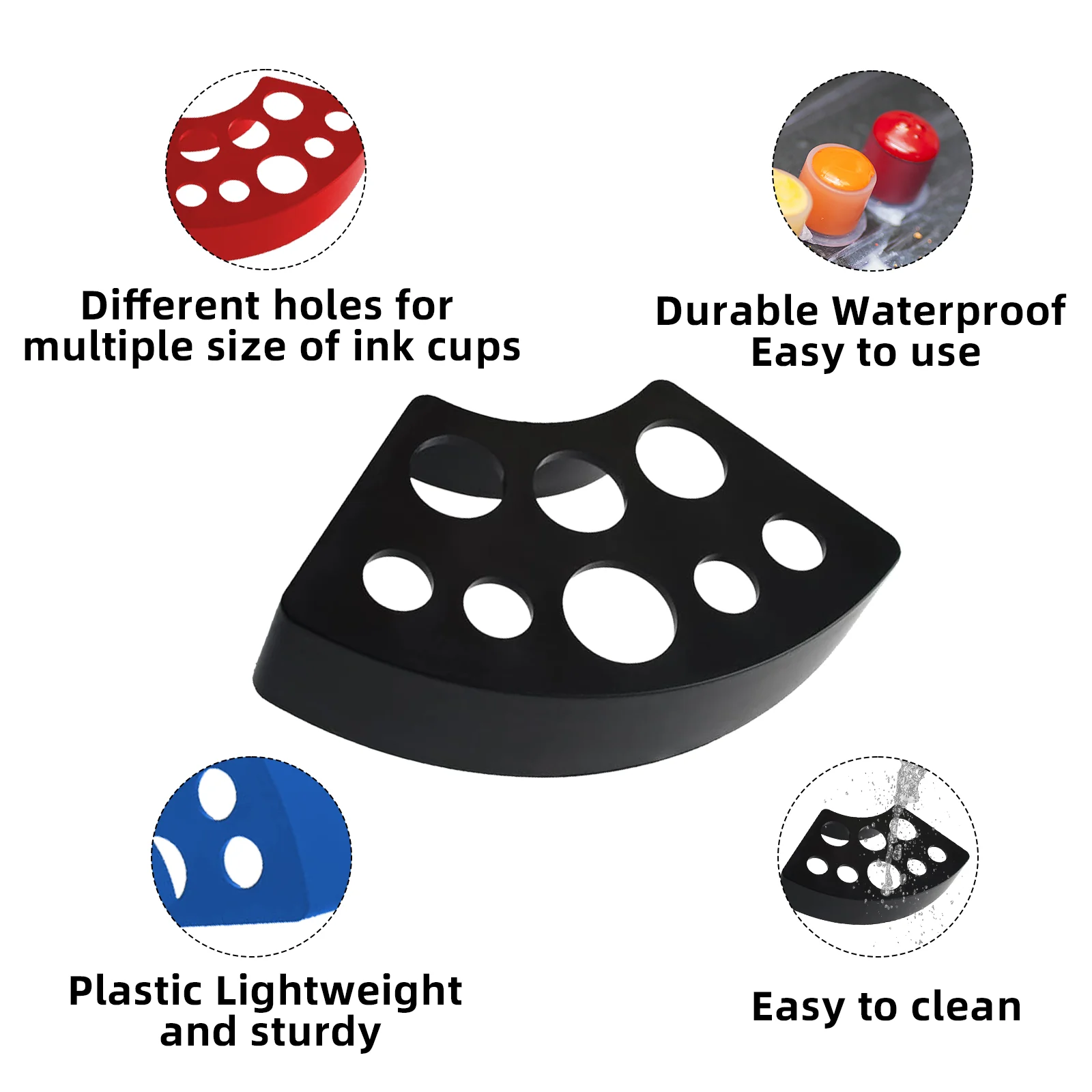 Tattoo Ink Cup Holder POSEIDON High Quality 8 Holes Tattoo Ink Cup Holder Tattoo Supplies Tattoo Accessories