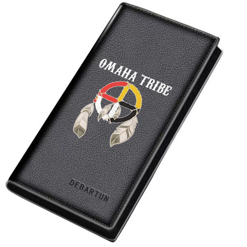 Native American Dreamcatcher Feathers Logo Men's Long Wallets Business Stylish Printing Design Casual Use Christmas Valentine's