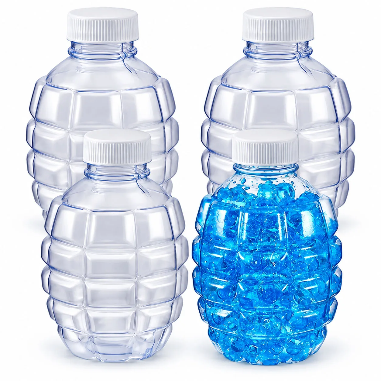 4 Pcs Water Gel Bead Accessories Water Gel Bead Subpackage Bottle Plastic Hopper Pineapple Bottle