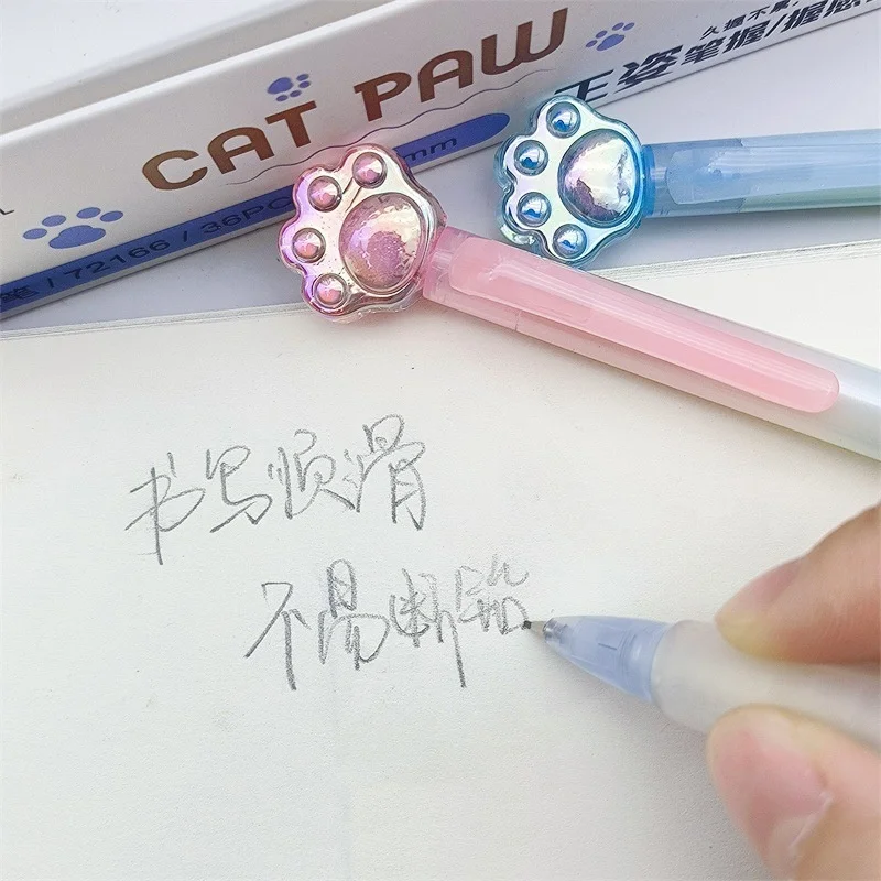 36pcs/lot Kawaii Cat Paw Mechanical Pencil Cute 0.5MM/0.7MM Drawing Writing Automatic Pen School Office Supplies view 3