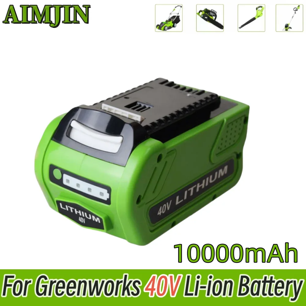 

40V 18650 Li-ion Rechargeable Battery 40V10000mAh for GreenWorks 29462 29472 29282 G-MAX GMAX Lawn Mower Power Tools Battery