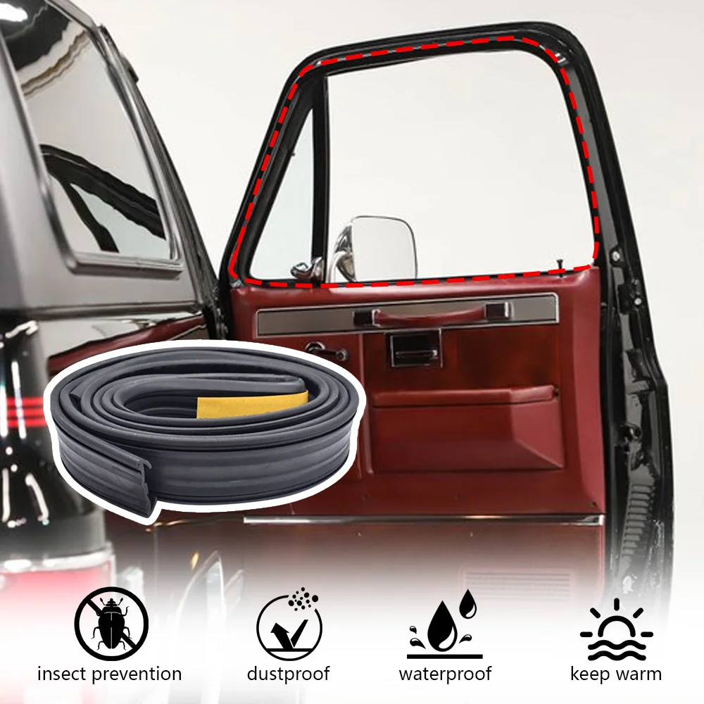 

Front Door Window Run Sweep Felts for Chevy GMC Truck Weatherstrip Seals Kit Set 14027775 14027776 14027777 14027778 15522764