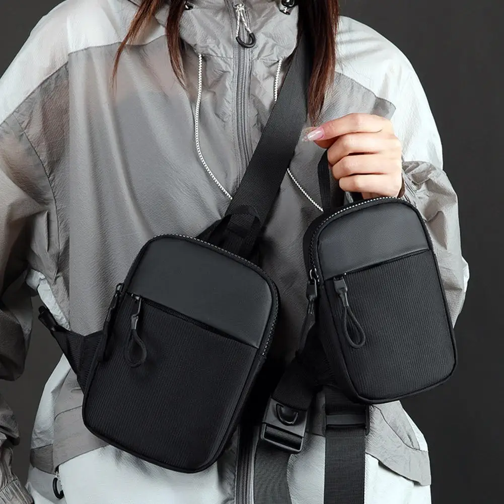 

Men's Chest Bag Fashion Small Canvas Shoulder Crossbody Bags for Man Mini Cloth Sling Sport Cross Phone Male Handbag